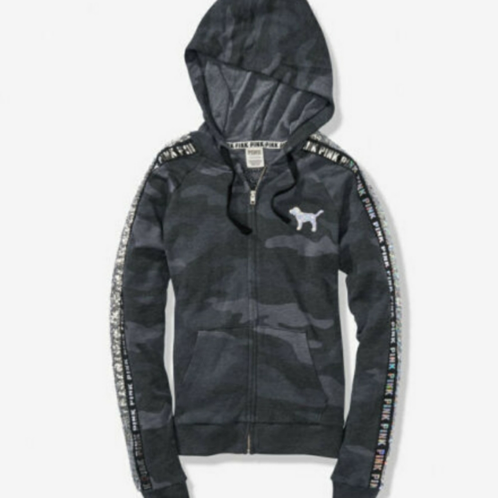 PINK VS Black Camo Hoodie